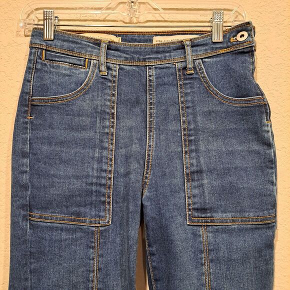 Anthropologie Pilcro And The Letterpress High-Rise Bootcut Jeans Side-Zip Sz 26 - Picture 4 of 12